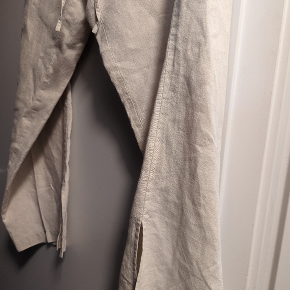 Oatmeal Linen Pants - Picture 4 of 4
